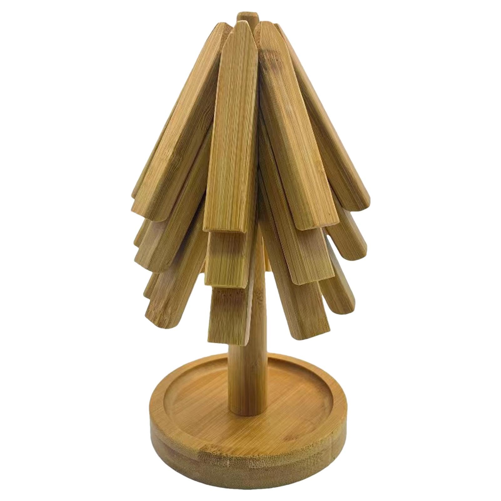 Dessous de plat en bois, dessous de plat en bois pliable - dessous de verre en bois dessous de plat pour casseroles chaudes - dessous de plat multifonctionnel pliable en bois dessous de plat pour