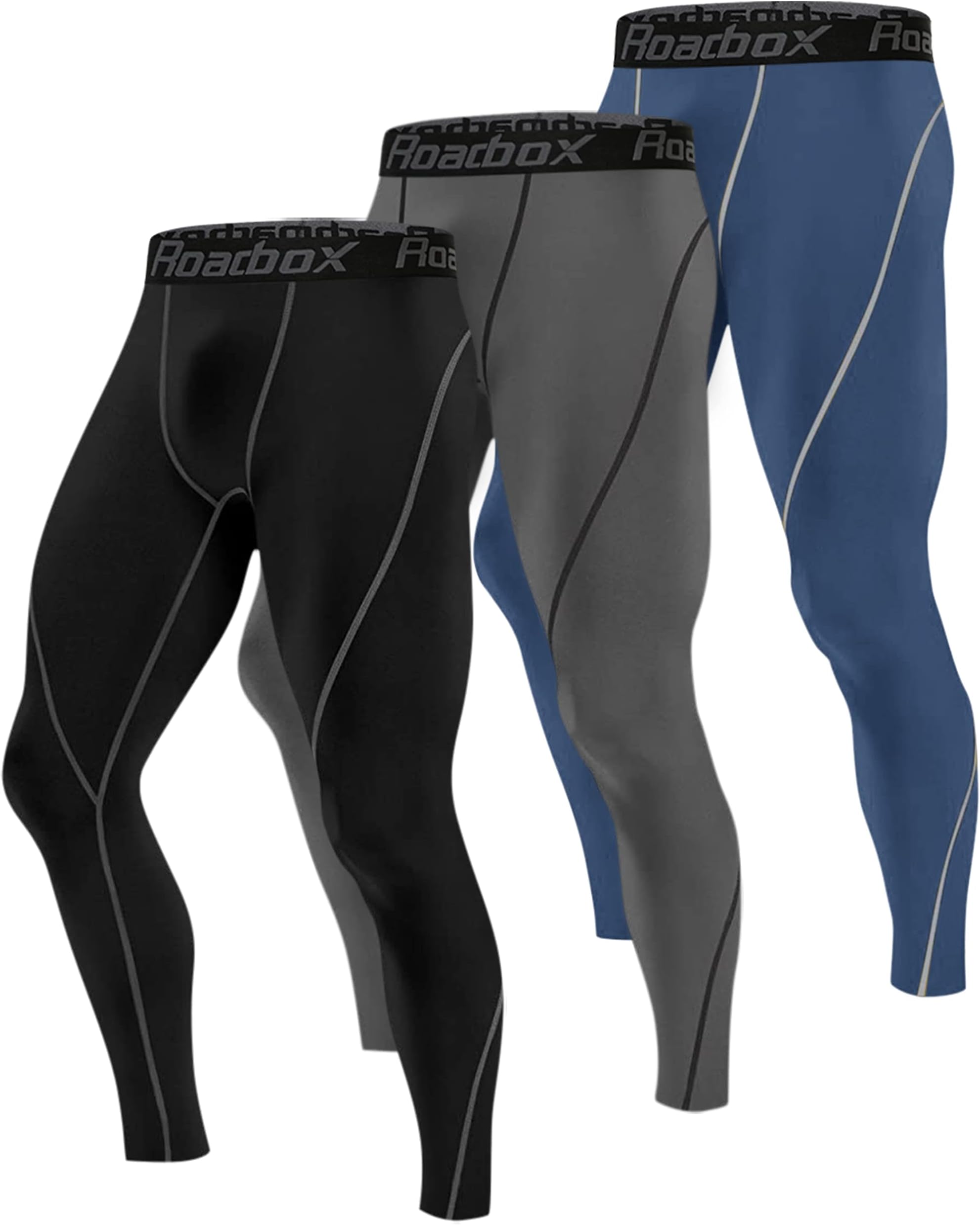 1, 2 or 3 Pack Men's Compression Pants Athletic Base Layer Cycling Tights Leggings for Running Yoga Basketball