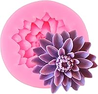 Vista 16 de Molde de silicona de flor de crisantemo, moldes para hornear pasteles de fondant, molde de caramelo de chocolate para decoración de pasteles