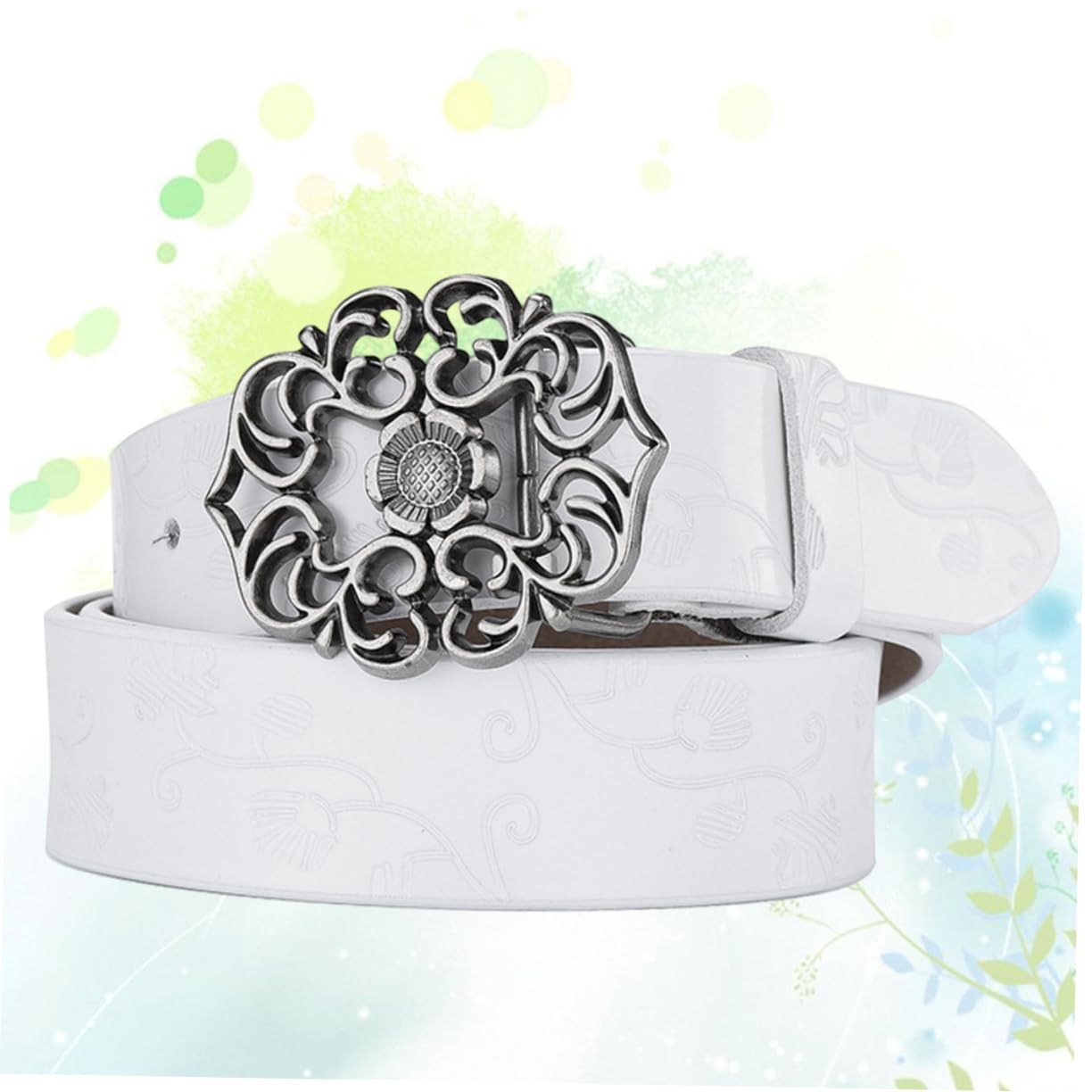SOIMISS 3piezas Cinturón De Mujer Vintage Hebilla Forma De Flor Cinturón Clásico Para Pantalones y Ocasiones Casuales