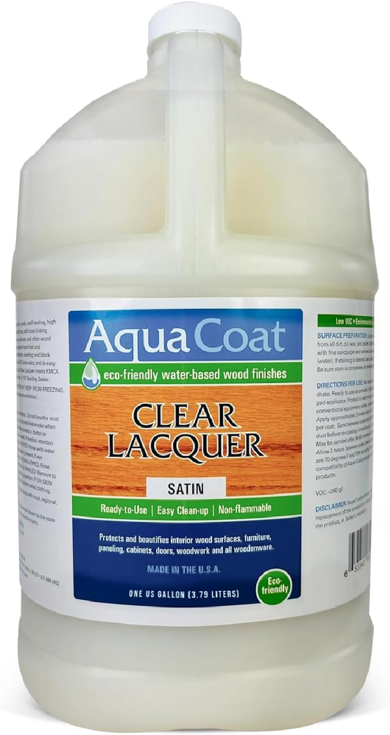 Aqua Coat Clear Lacquer in Satin Finish SelfCrossLinking, Premium