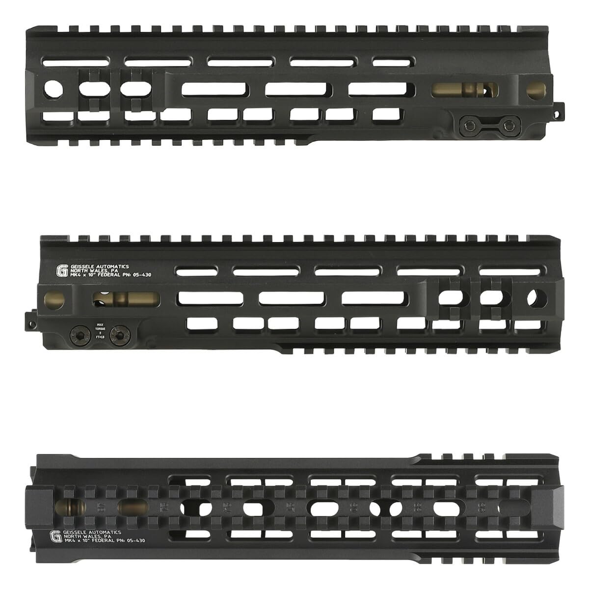 Amazon | Zparts Geissele Mk4 10inch M-LOKハンドガード Federal刻印