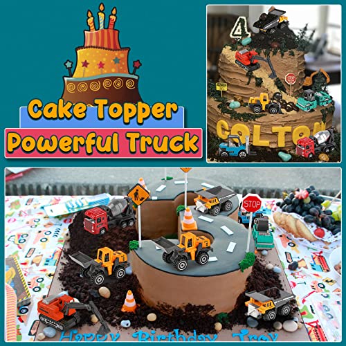 YIMORE Mini Lastwagen Autos für Jungs Bunt Baufahrzeuge Spielzeug Geschenkset für Kinder ab 3 Jahren (6 pcs)