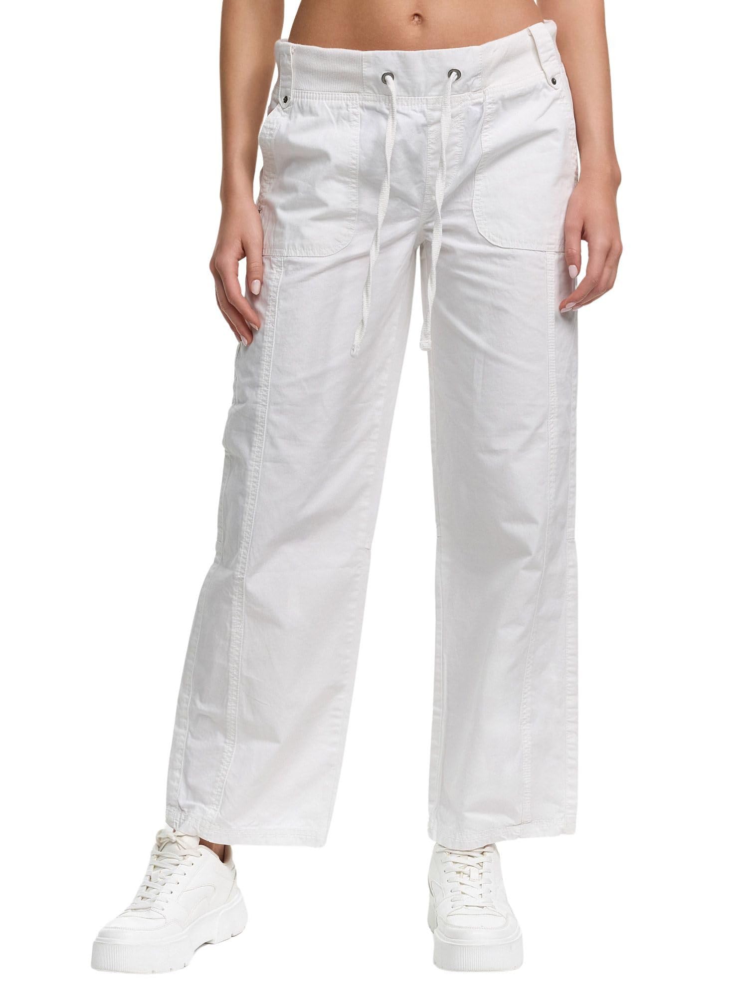 Tazzio Spodnie materiałowe damskie spodnie Straight Fit Chino Wide Leg Regular F601