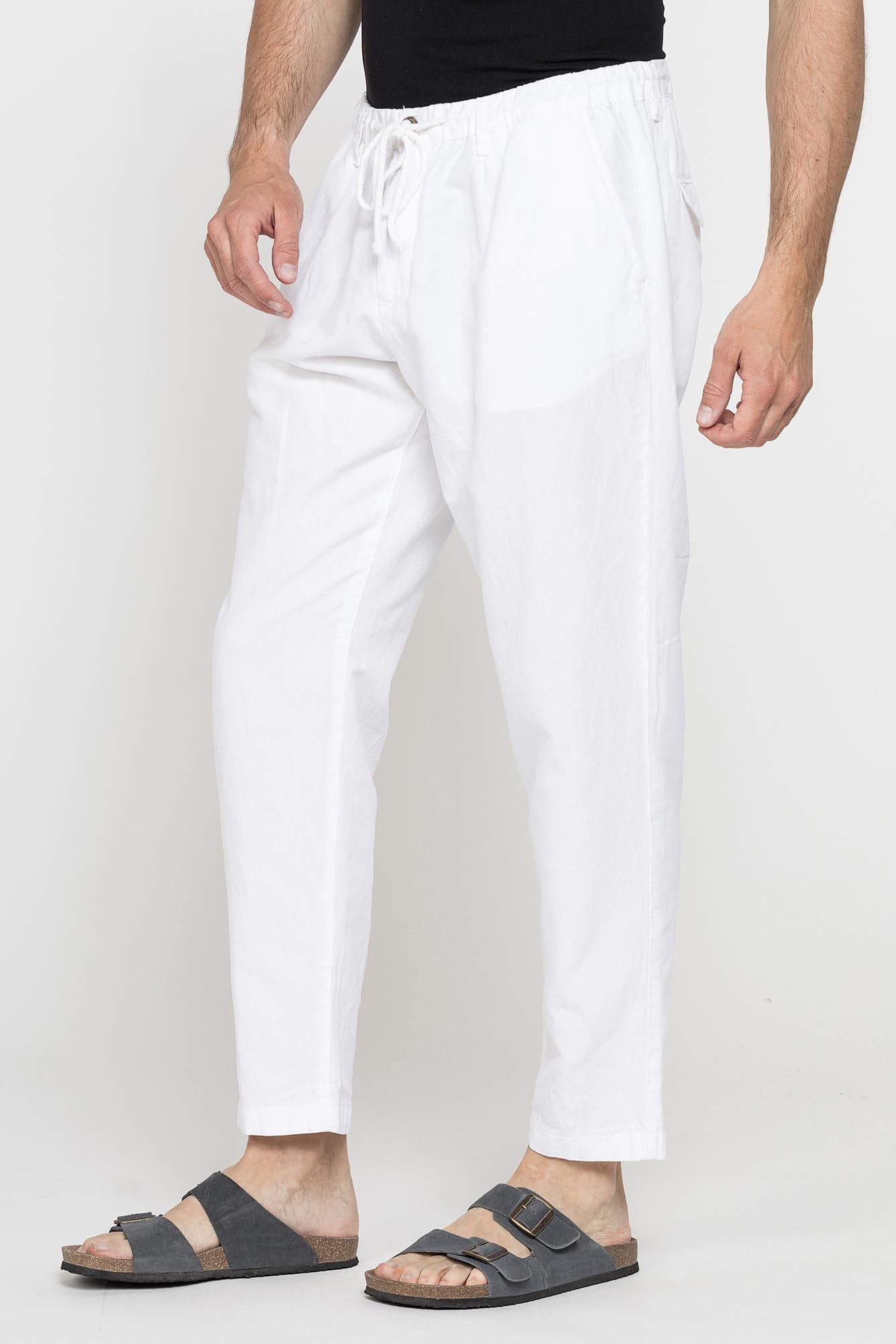 Pantalone in Cotone, Bianco (M)
