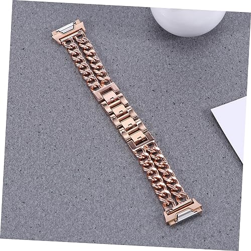 Bracelet de montre double rangée de chaînes chic et confortable or rose - 5
