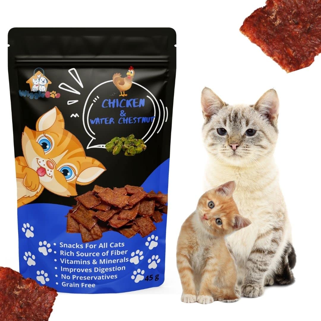 WiggleBoo Cat Natural & Crunchy Treats Chicken & Water Chesnut, Rich in Protein & Fiber, Providing a Healthy Snack (45 Grm) (B0BWRBKDZ6) Amazon Price History, Amazon Price Tracker