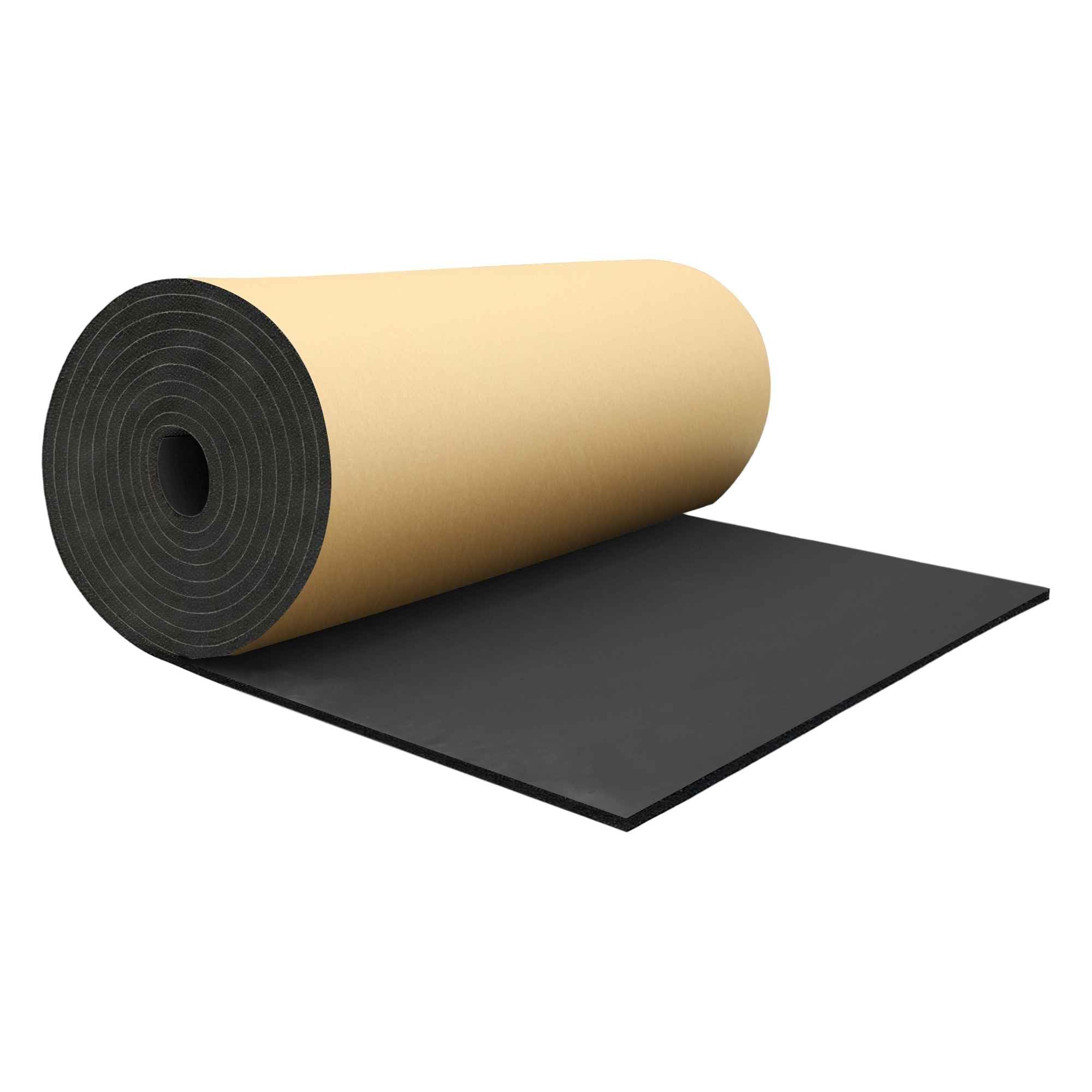 A ABSOPRO Aislamiento Acústico Térmico Para Auto Negro 1Pc 10Mm | Color: Negro, Grosor: 10Mm, Tamaño: 500X50Cm, Para Barco, Para Capó, Adhesivo