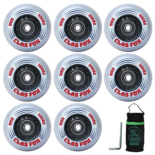 Roues de patins lumineuses 72mm 85A pour roller avec roulements intégrés