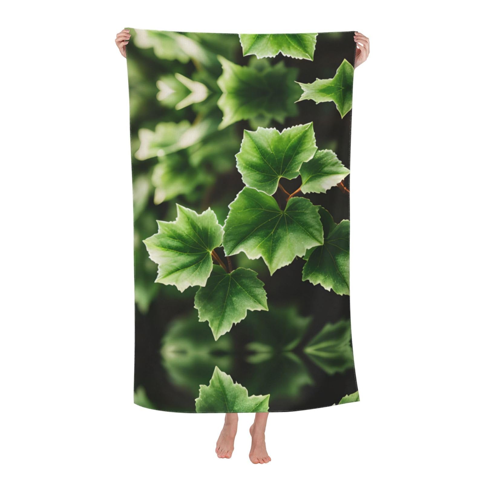 Oazcvbnn Women's White Ivy Blossoms Tree Print Adult Beach Towel Summer Travel Pool Vacation Swimming Fitness Outdoor Adventures