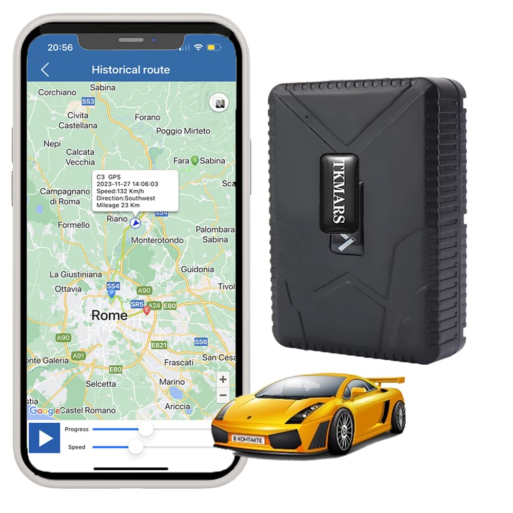 Localizzatore GPS per Auto GPS Tracker 120 Giorni Standby Impermeabile Magnete Potente e Batteria da 10000mAh con Geo-fence Smart Alarm APP Senza Abbonamento Gestisci più dispositivi TK915