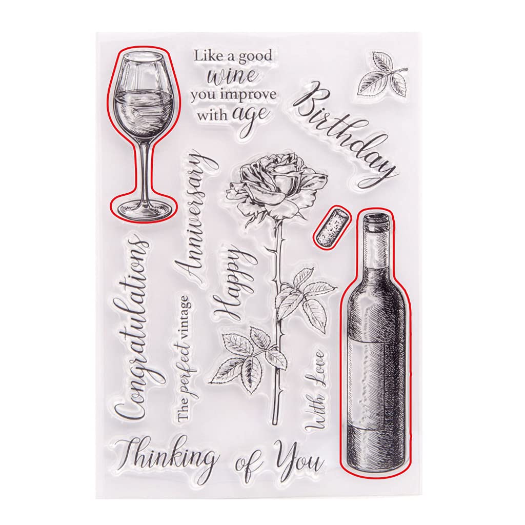 Fustella In Metallo A Forma Di Calice Da Vino: Stencil Per Scrapbooking E Biglietti Fai Da Te, 13,6x7,7 Cm