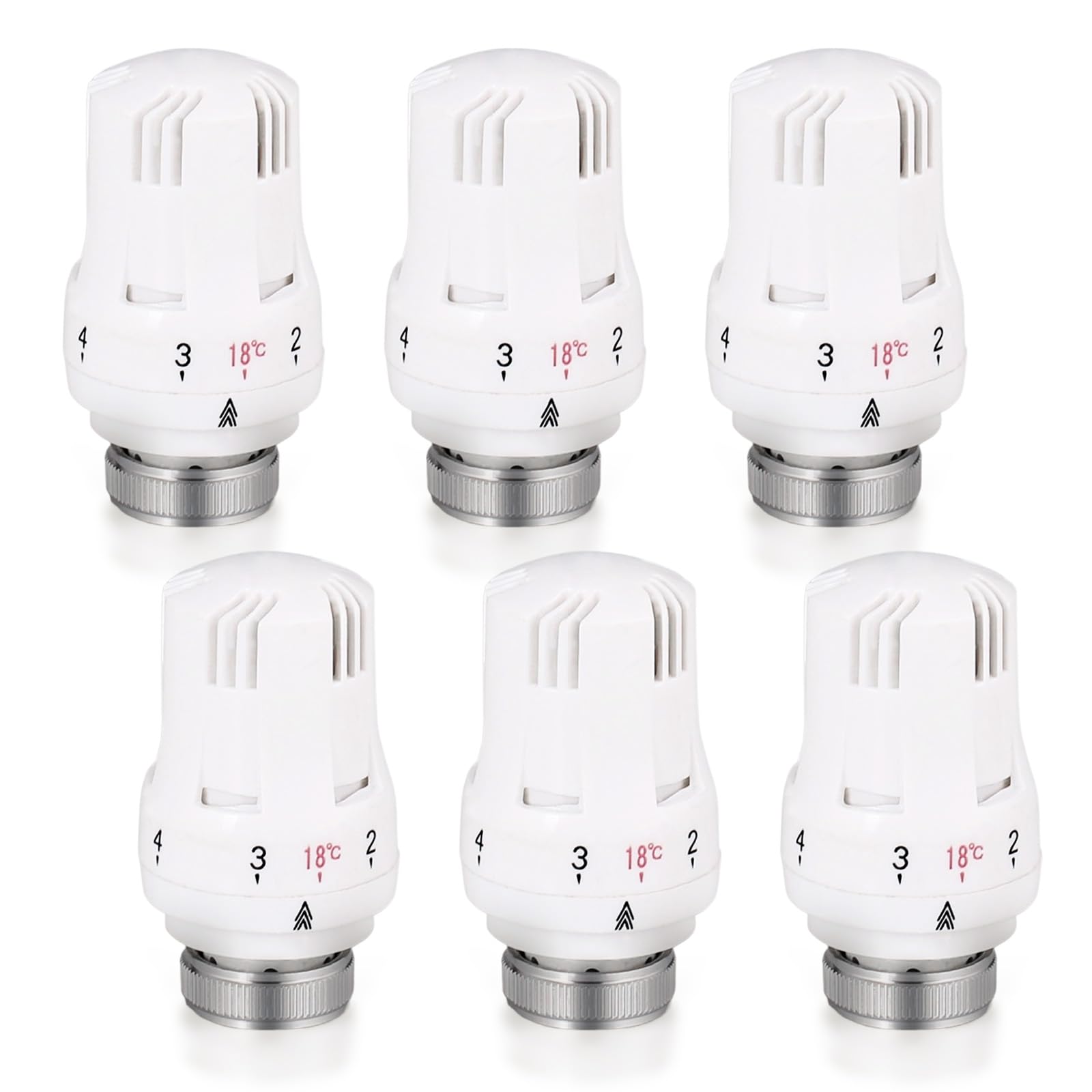 6 sztuk głowic termostatu zaworu grzejnika, głowica termostatu M30 x 1,5, termostat chłodniczy, termostat grzejnika zawór chłodniczy głowica zapasowa, termostaty grzejnika zawory chłodnicze do biura