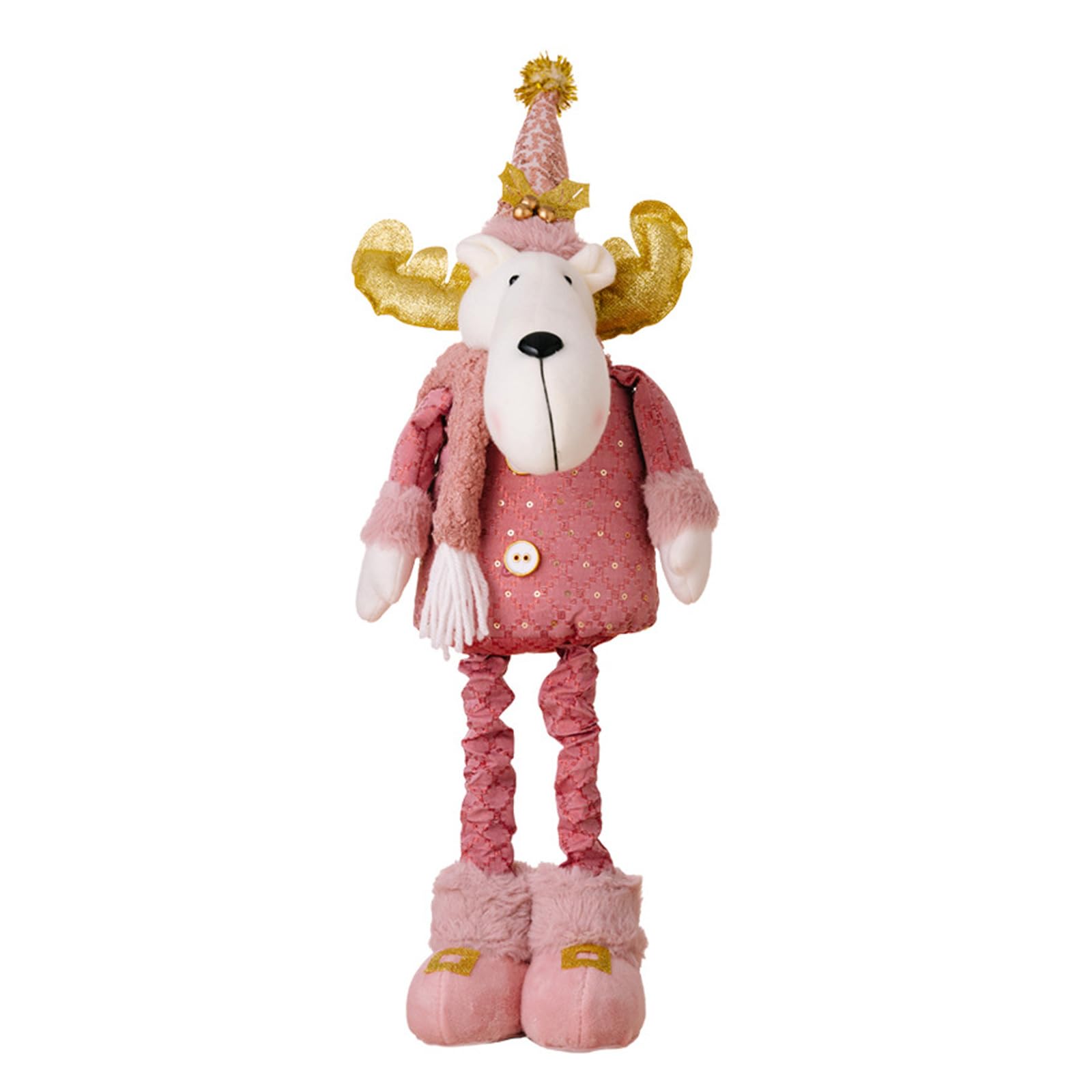 Tsophreniq Telescopic Standing Figurine Adjustable Size Expandable Dolls Christmas Home Decoration Stylish Festives Ornament Festives Decoration