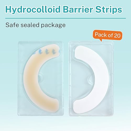 Miniatura 7 de Tiras de barrera para ostomía, cinta adhesiva para el aislamiento de estoma, fugas impermeables de hidrogel de grado médico, tira elástica de