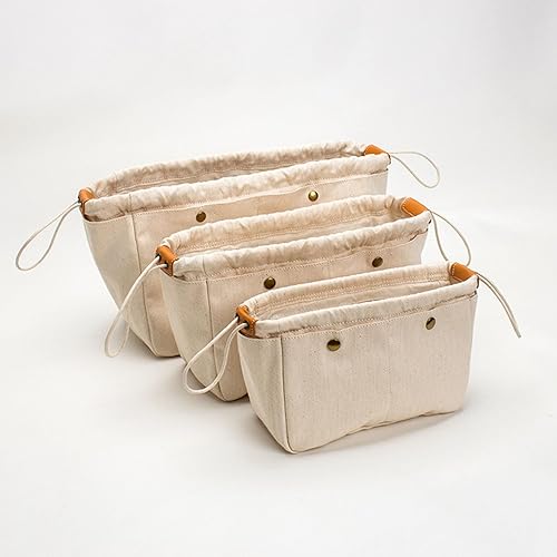 Miniatura 5 de Divisor de bolsa de lona de algodón Organizador Insertar bolso grande Bolso extra grande (L)