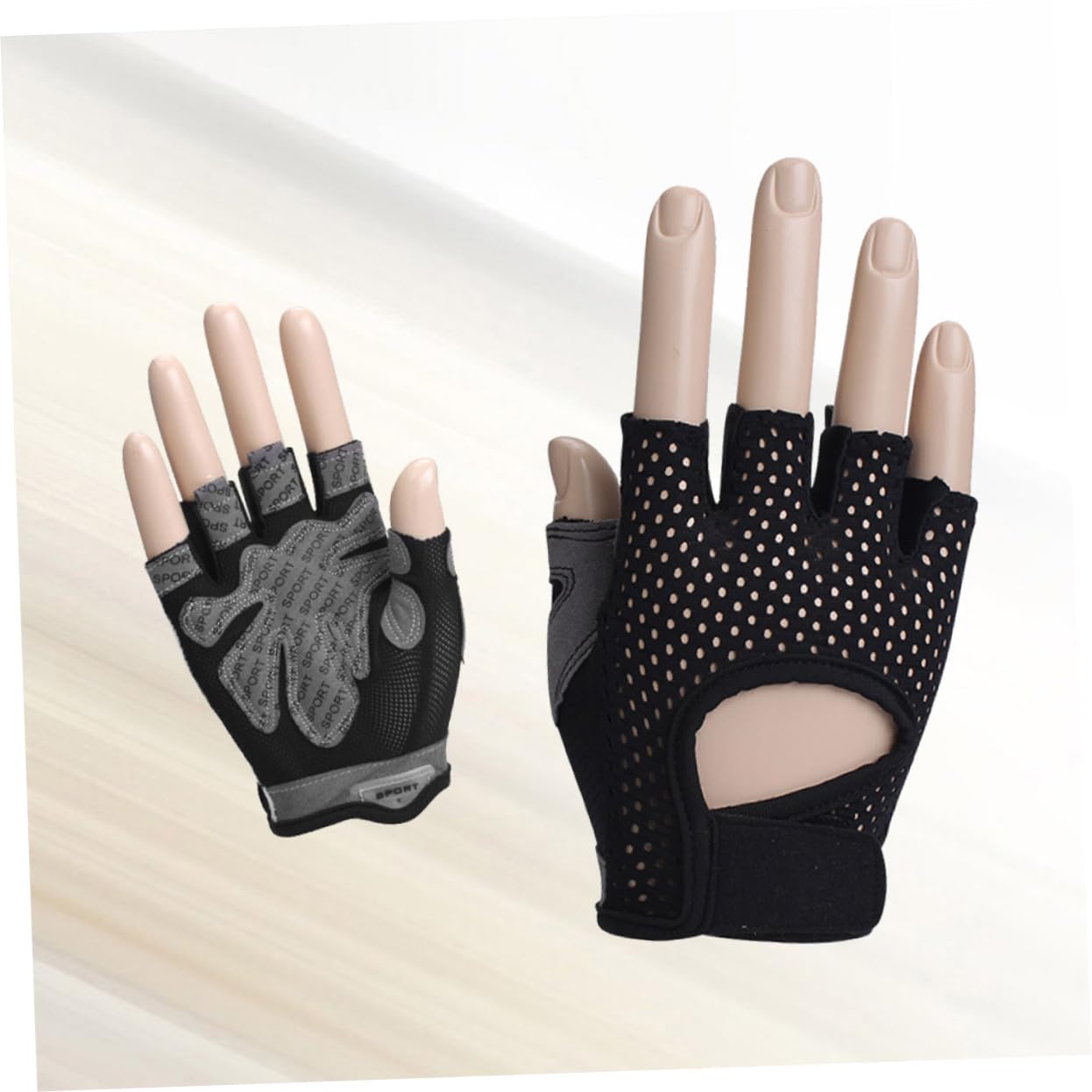 BESPORTBLE 3 Guantes De Entrenamiento para Mujer De Medio Dedo para Levantamiento De Pesas (Palma para Equipo De Fuerza)