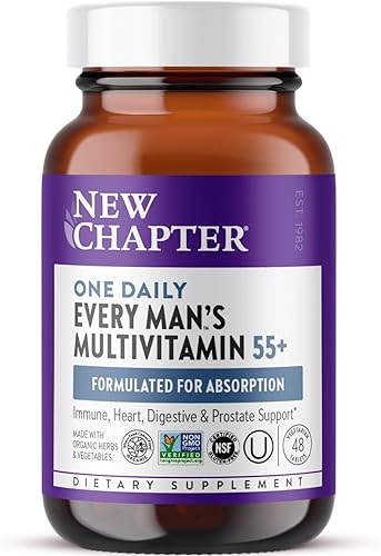 Miniatura 10 de New Chapter Multivitamínico para hombres 50 Plus  apoyo inmunológico - Every Mans One Daily 55 con probióticos fermentados  alimentos integrales
