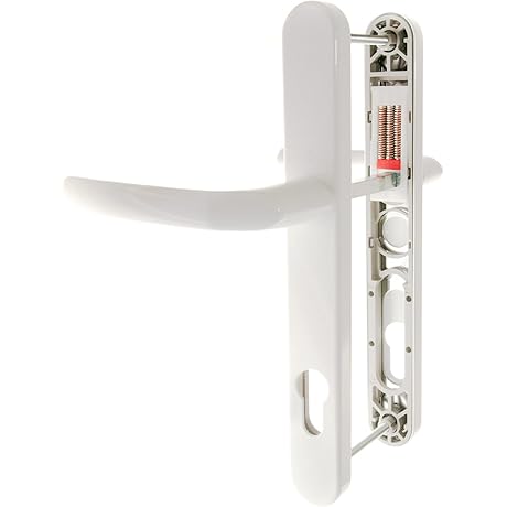 Hoppe Door Hardware: Birmingham White 92mm Sprung Lever UPVC Door Handle Set