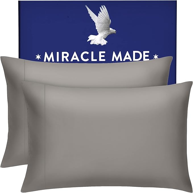 Miracle Made Pillow Cases 2 Pack Stone, Standard Extra