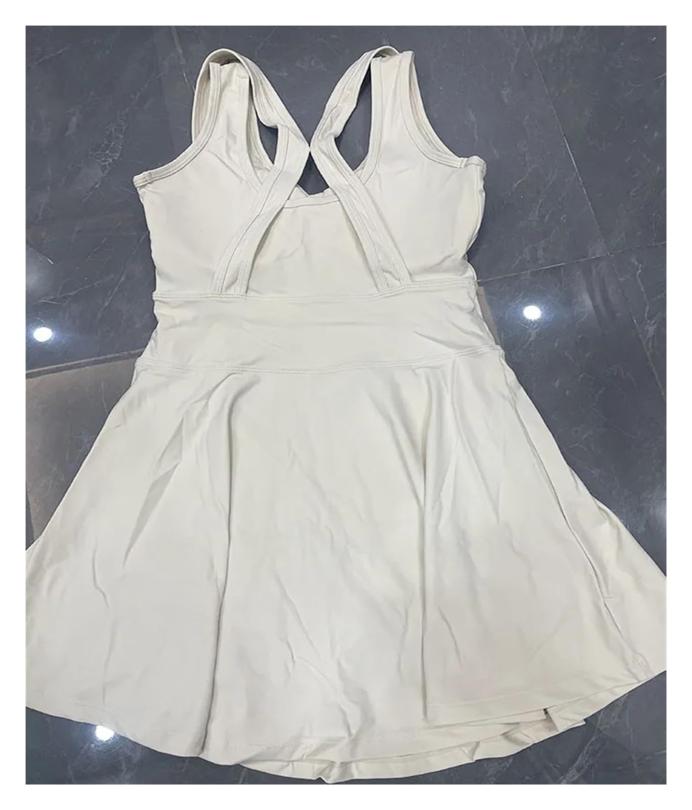 Vestido Padel Mujer Vestido de Tenis for Mujer, Trajes Deportivos sin Mangas for Entrenamiento, Correr, Fitness, Faldas Cortas, chándales Golf y bádminton, Acolchadas for Yoga(White,M)
