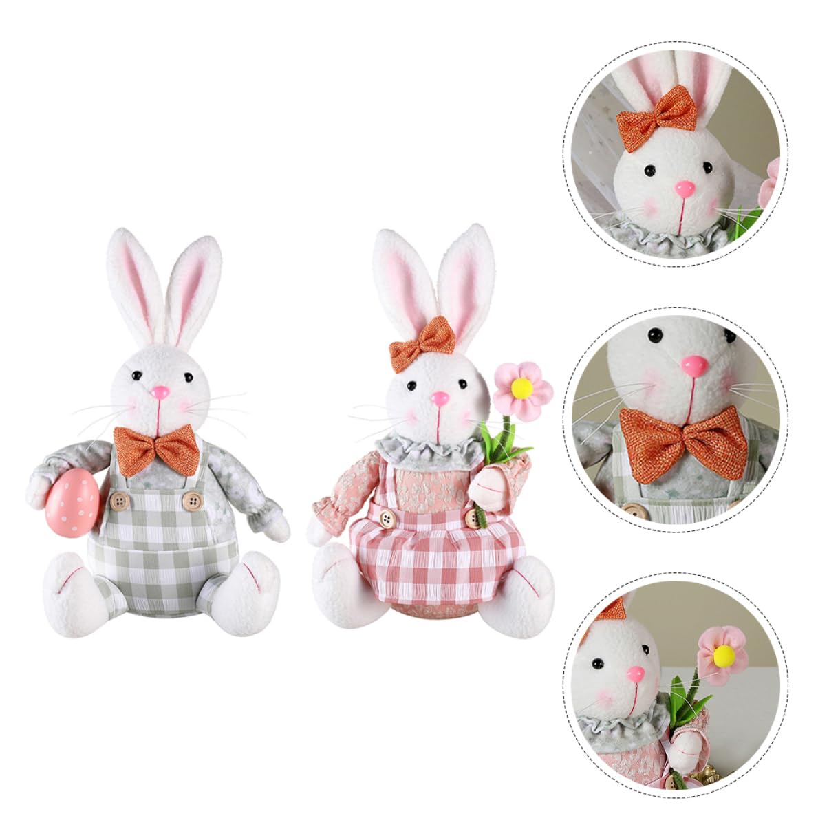 Ciieeo 2pezzi Coniglietti Pasquali in Decorazioni Pasquali Per Tavolo e Auto Coniglietto Pasquale in Stile Cartoon Ornamento Da Giardino e Scrivania Regalo Per Ragazzo Ragazza Ragazza Ama