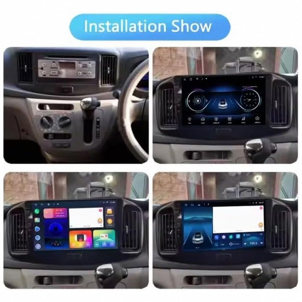 Car Stereo Carplay Radio de Coche para Daihastu Mira 2013-2017 Soporta Bluetooth, Control Volante, USB, WiFi, 4G, Mirror-Link, GPS Navegador/Radio FM, 4 Nuclear 1G+32G