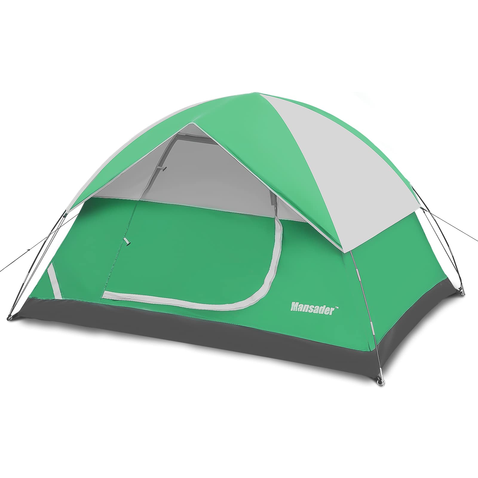 Mansader 2-3 Man Tent Waterproof Windproof, Lightweight Easy Set Up Dome Tent with Carry Bag for Outdoor Garden Backpacking Hiking Travel