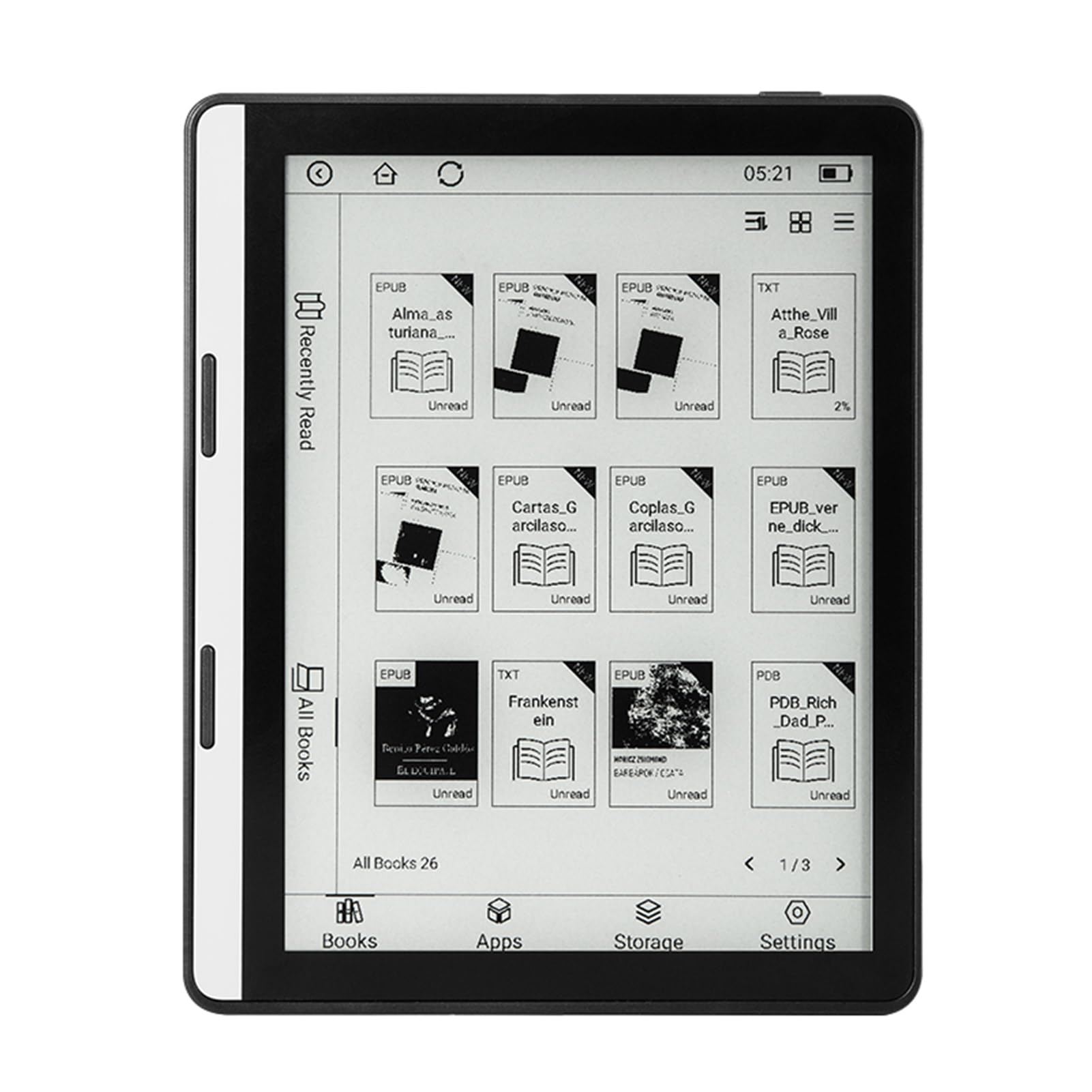 GOWENIC EReader mit Langer Akkulaufzeit | 5,76-Zoll-Ultra-Clear-Antireflexions-Tablet für EPUB PDF MOBI (2G+32G)