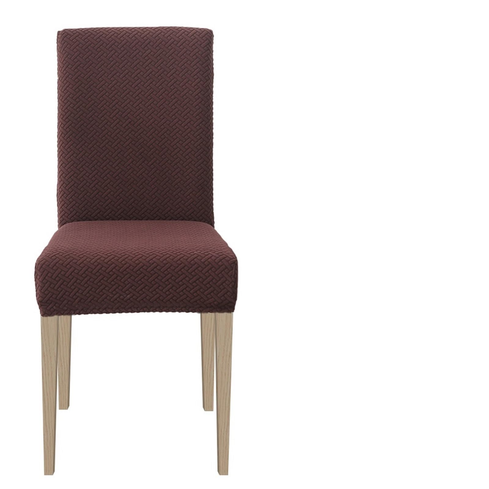 QXBFNDC Chair Covers 1/2/4/6pcs Dining Chair Cover Jacquard Spandex Slipcover Protector Case Stretch for Kitchen Chair Seat Hotel Banquet Elastic(Style 2 coffee,4 pcs)