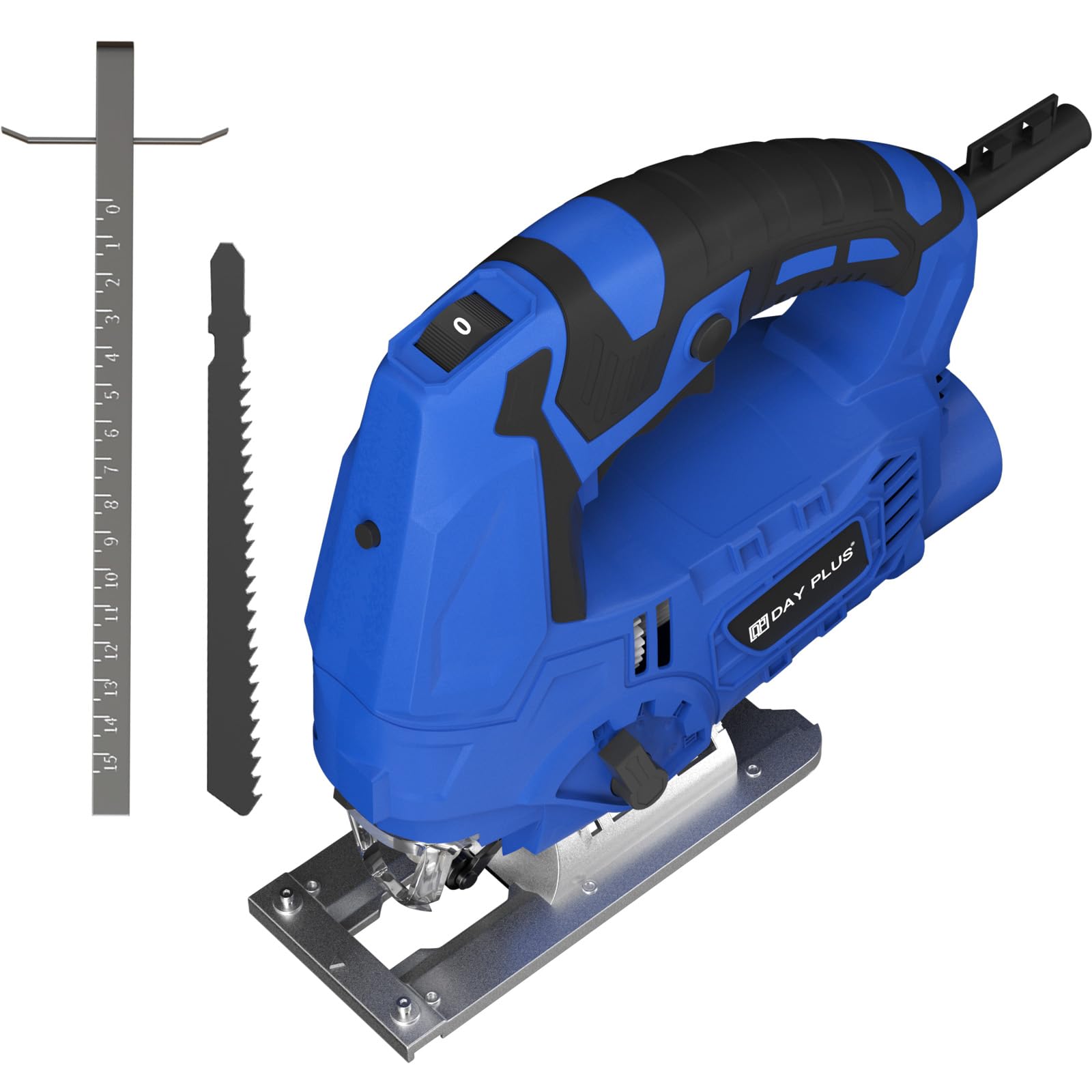 700W Electric Jig Saw 800-2800 SPM Jigsaw with 6 Variable Speed, 4 Orbital Sets, T-Shank Saw Blade, Scale Ruler, ±45°Bevel Cutting Angle, Too-Free Blade Change, Easy to Operate