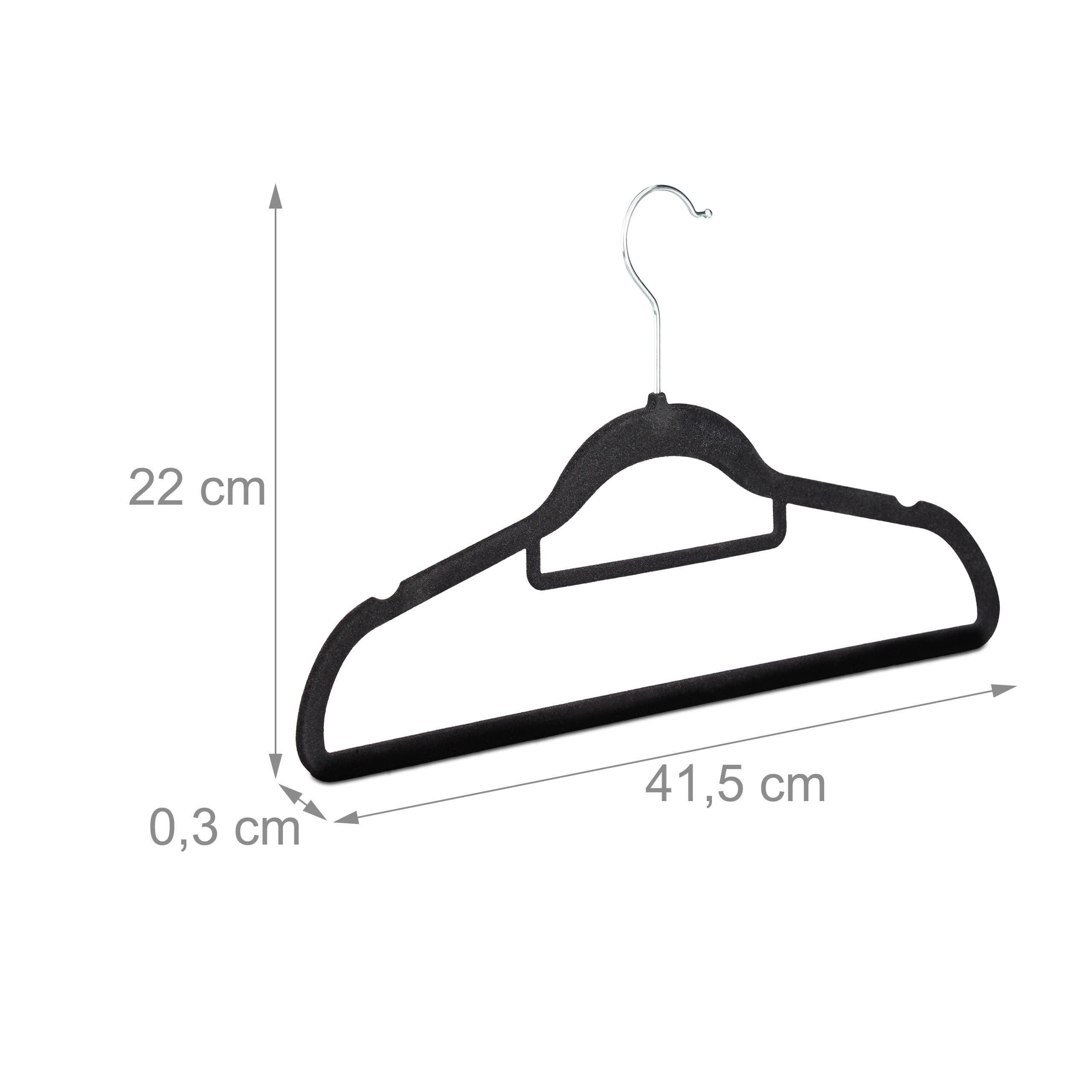 Confezione da 4 grucce in velluto per pantaloni, salvaspazio