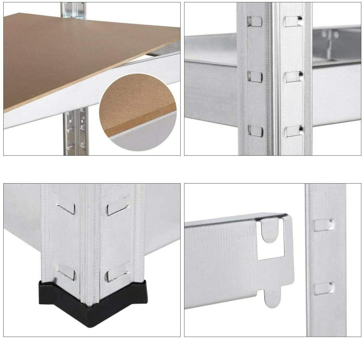 Estanteria Metalica, 5 Baldas Estanterias Almacenaje Estanterías para Garaje, Estanterías de Alta Resistencia para Almacenamiento, 200x100x50cm Estanterías Multiusos, Capacidad 875 kg,Altura ajustable