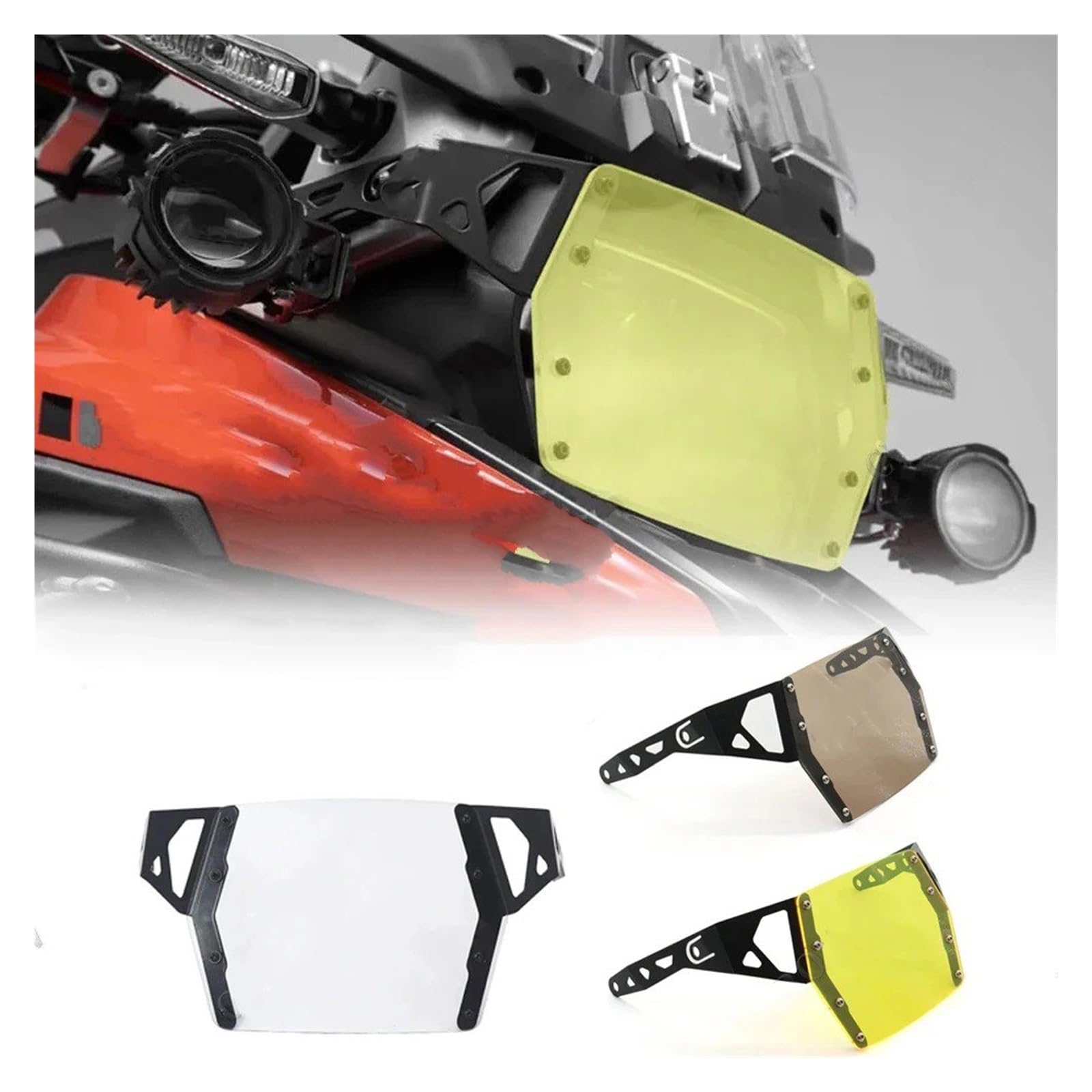 Cubierta Protectora Faros Motocicleta para Suzuki DL 1050 para V-Strom para DL1050 para DL1050XT 19-20 Rejilla Protectora para Faros Delanteros De Motocicleta Protector Luz(Transparent - Grille)