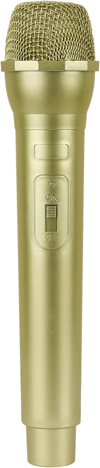 Fake Microphone Props,mic Costume Props,Plastic Realistic Pretend for Home (Rose Gold)