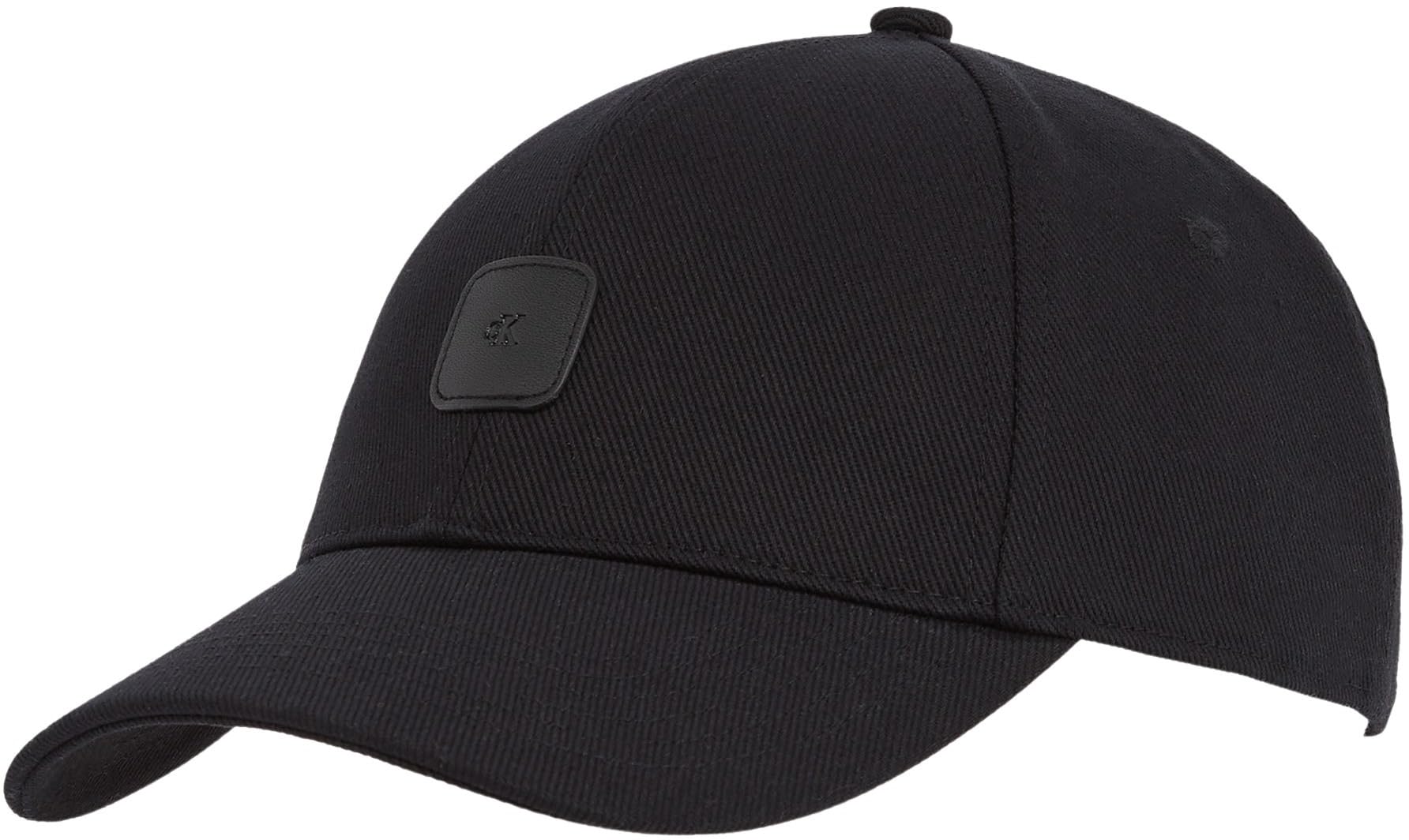 CALVIN KLEIN JEANS Damskie MONO SKÓRZANE CZAPKA TWILL CAP LV04K5052G, czarny, jeden rozmiar, Czarny (na czarny), Rozmiar uniwersalny