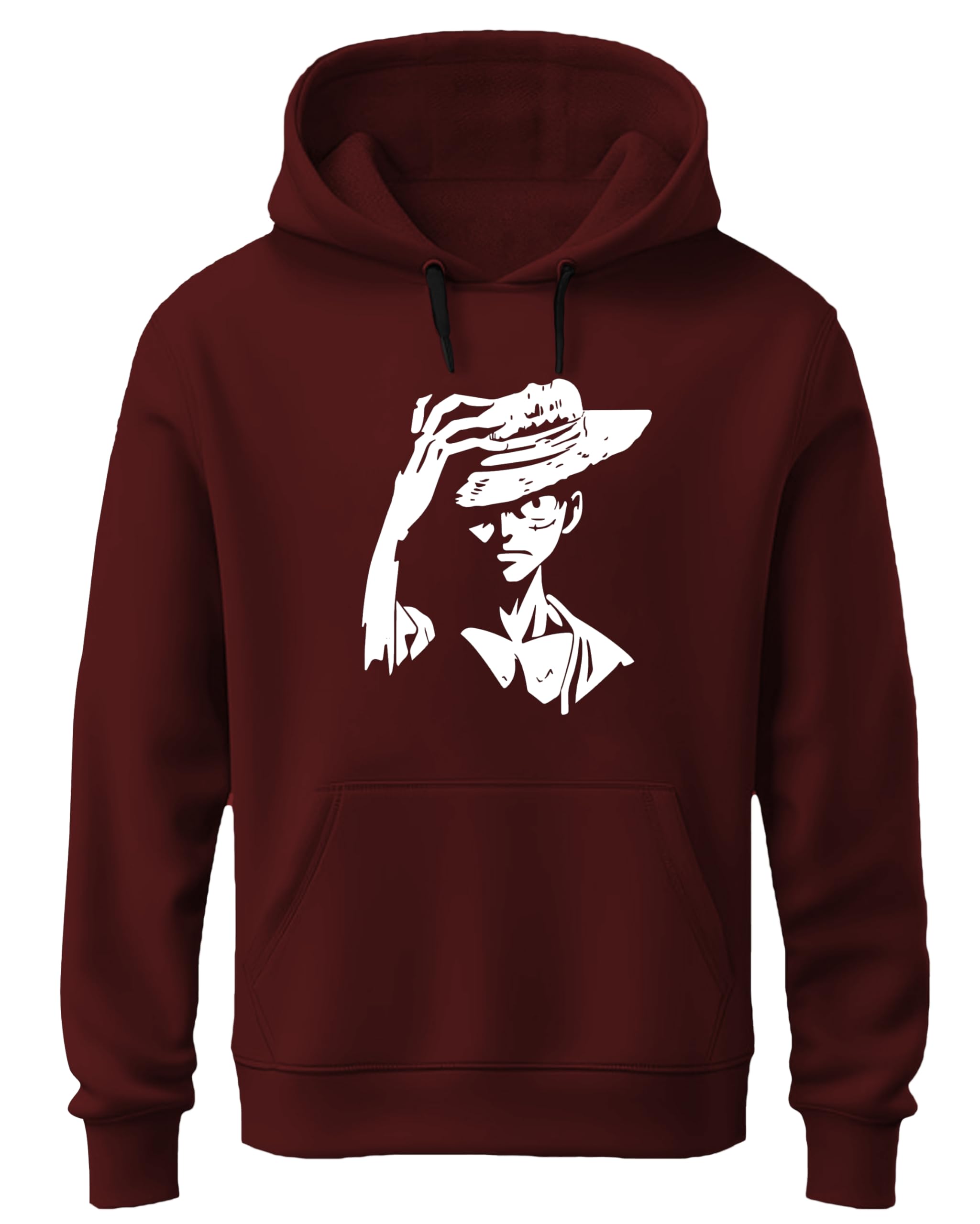 khakey Mens Cotton Hoodies | Cotton Sweatshirt with Hood | One Piece Monkey D. Luffy Hoodies for Men | Anime Hoodies for Men | P12-picture-56