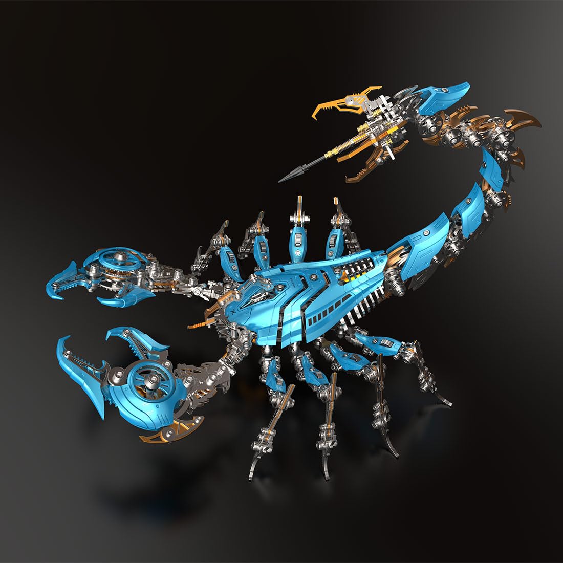 3D Metall Puzzle Mechanischer Skorpion Modellbausatz DIY Metall Puzzle, 1073 Teilen Bewegliches Insektenmodell für Modellbau Sammler und Erwachsene -Blau