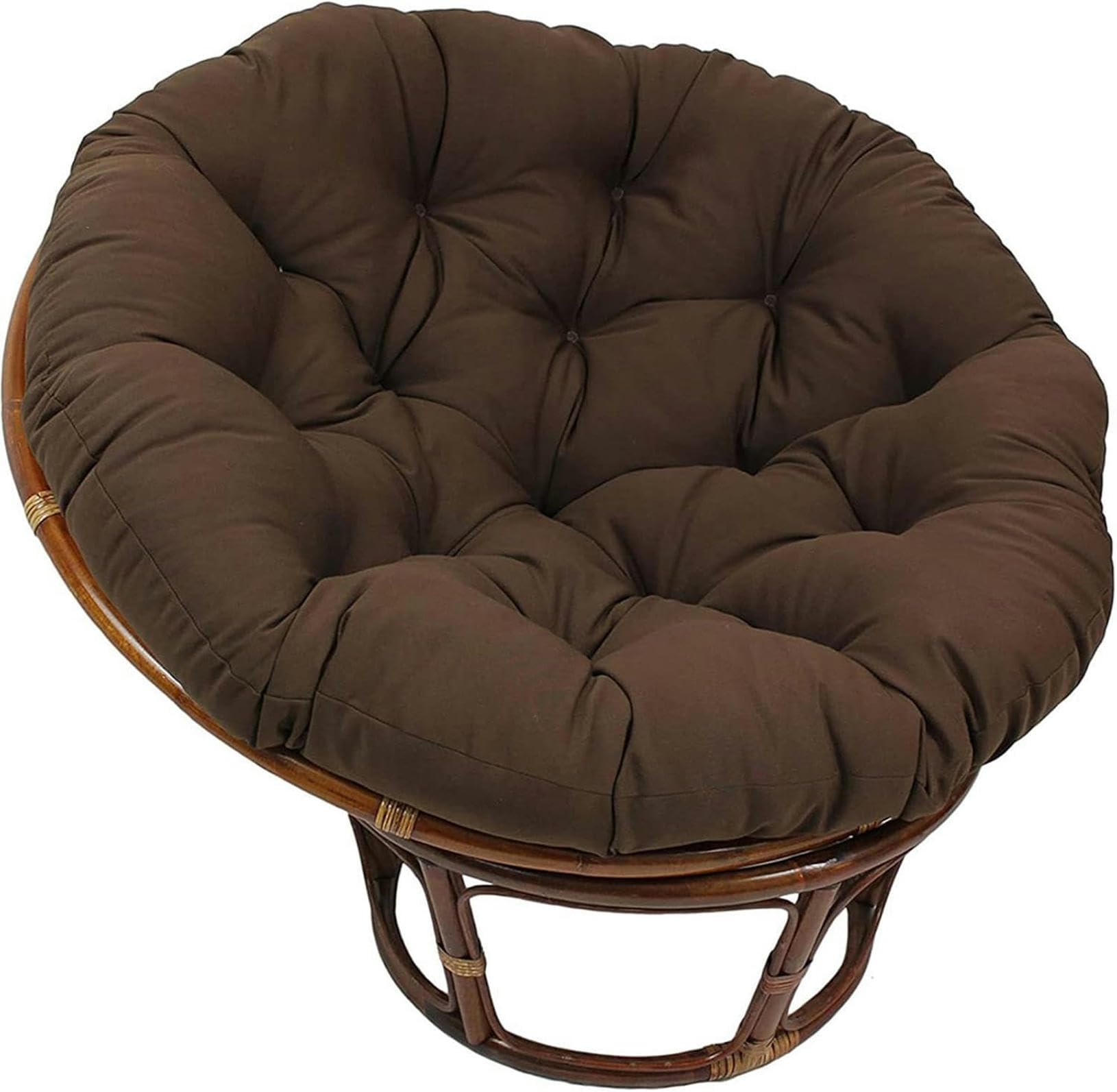 HOTAPEPU Papasan Round Chair Cushions, Outdoor Waterproof Egg Chair Pad,Thicken Papasan Chair Cushion, Swing Chair Cushion Outdoor, for Outdoor Garden, Balcony and Living Room,ordinaryM,130x130cm