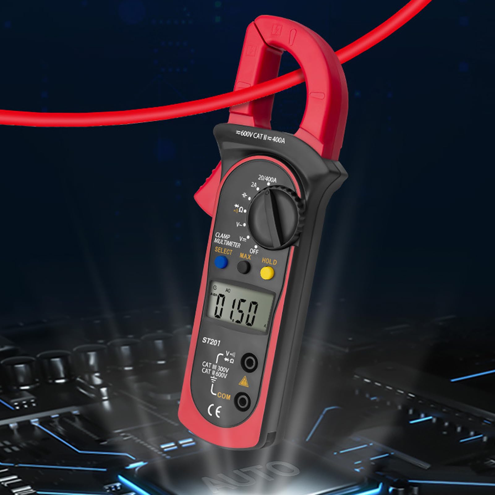Clamp Multimeter Electrical Digital Voltmeter Ammeter Measure Home Repair Portable ABS Material