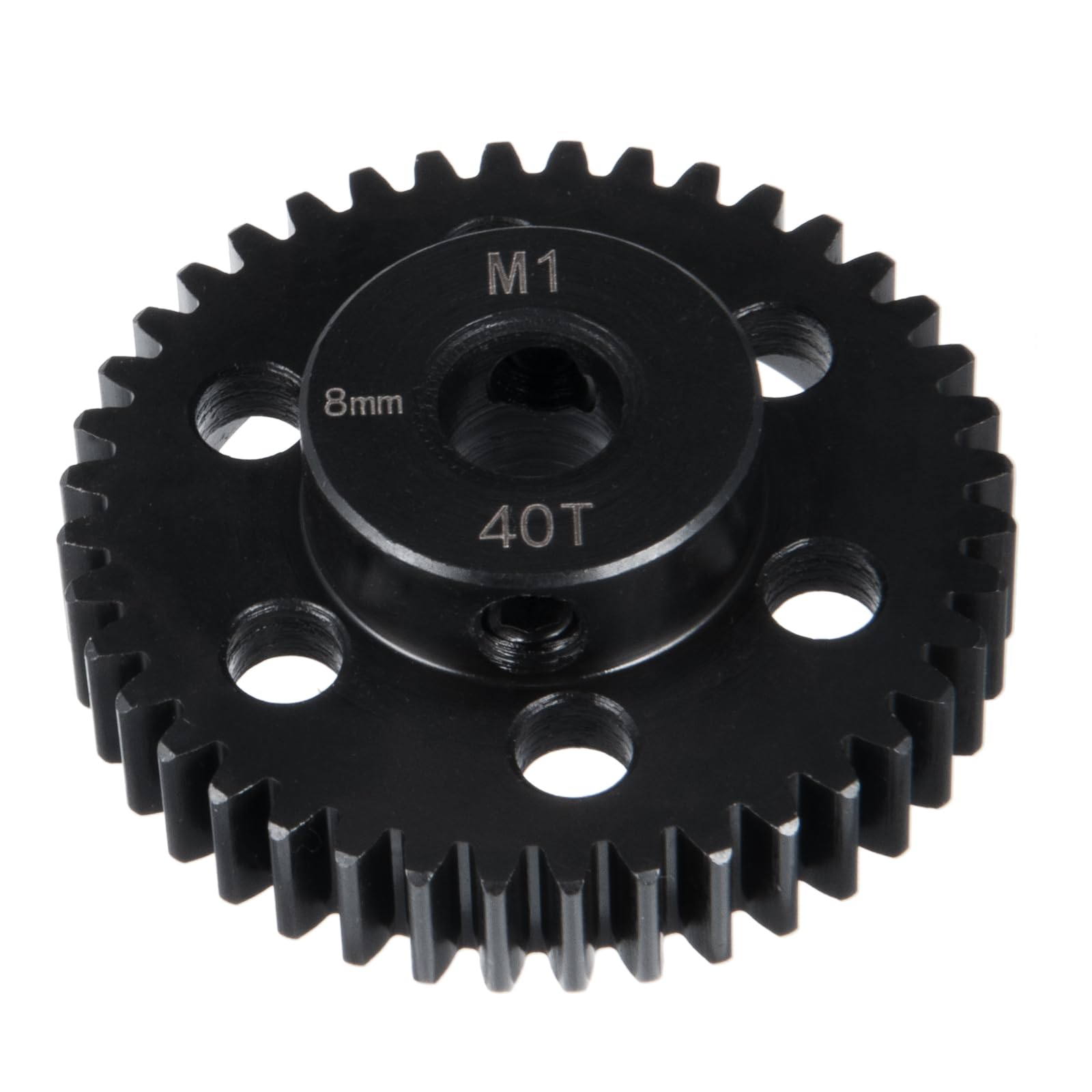 BRKRC Steel Pinion Motor Gear M1 8mm 28-54T Gears for 1/5 1/7 1/8 ARRMA 4WD Tra-xxas X-MAXX RC Car (40T)