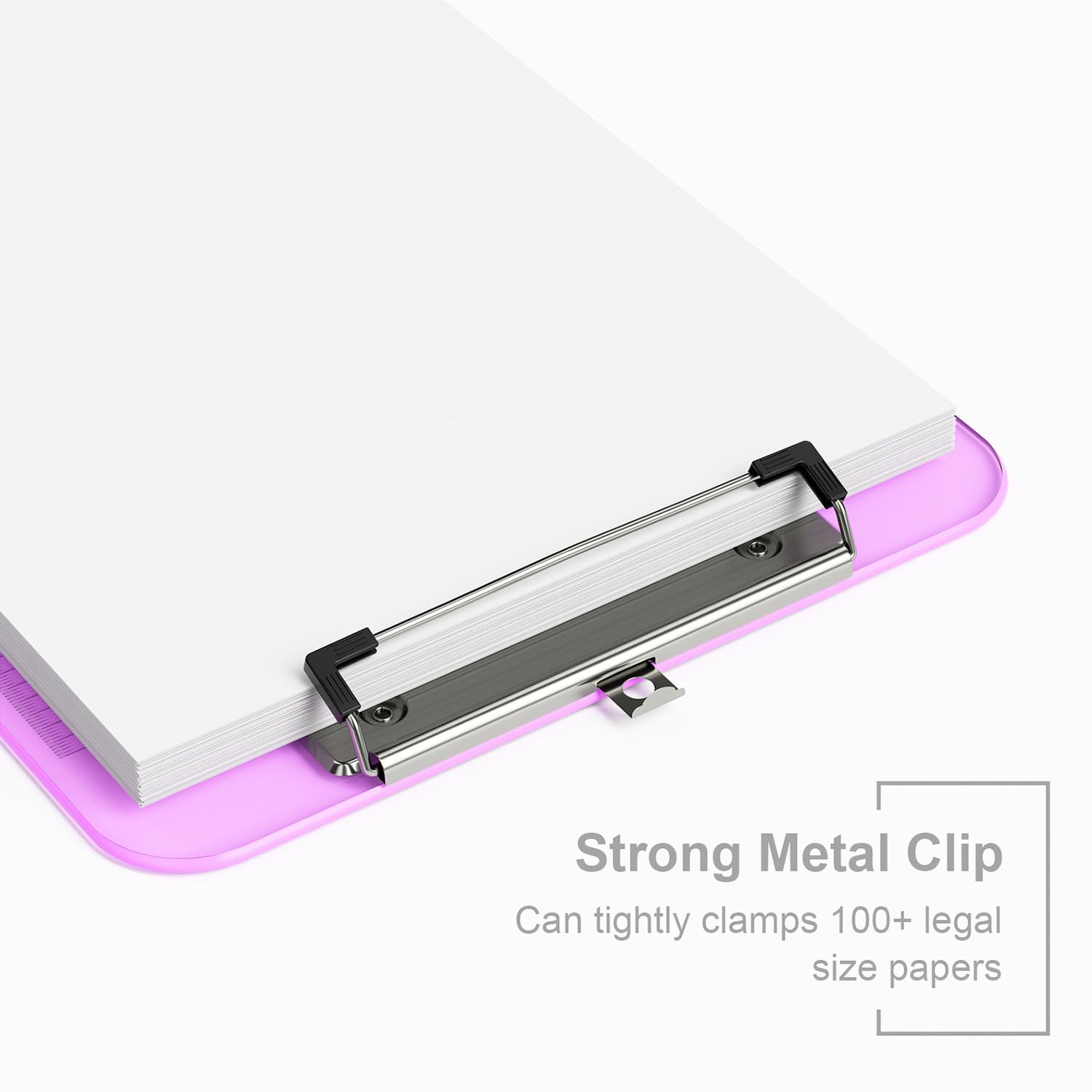 Piasoenc 6 Pack Plastic Clipboards, Translucent Clip Board with Low Profile, Office Supply, School Supplies - Image 3