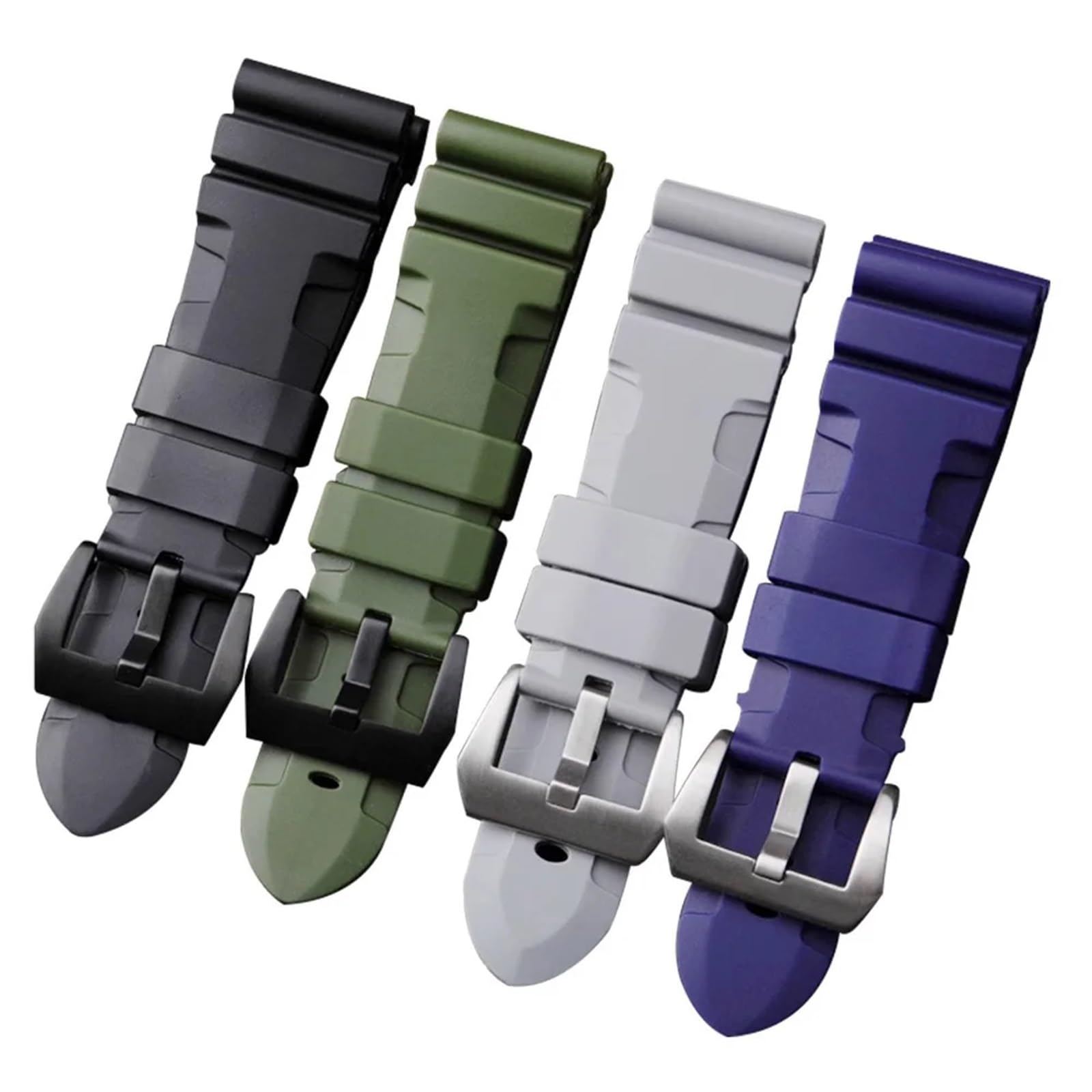 Zamienny silikonowy pasek do zegarka Panerai 24 mm 26 mm gumowa opaska sportowa wodoodporna bransoletka na nadgarstek