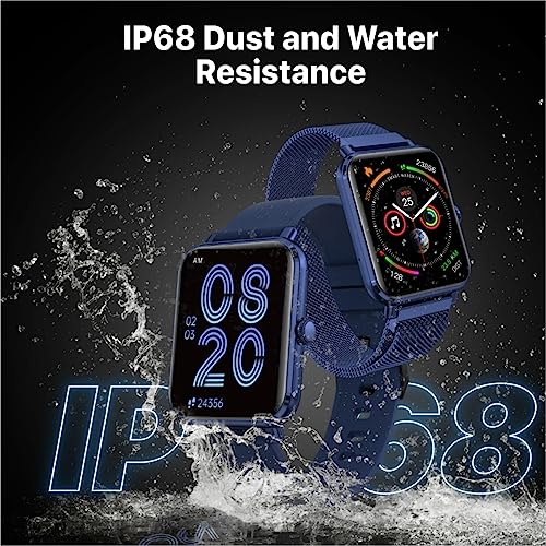 Image of Promate ProWatch-M18 Fitness Smart Watch, 1.78� AMOLED Display, 240+ Media Storage, Bluetooth Calling, IP68 Water Resistance | 20 Days Battery Life, 37 Sports Modes, Real-time HR Tracking (Blue)