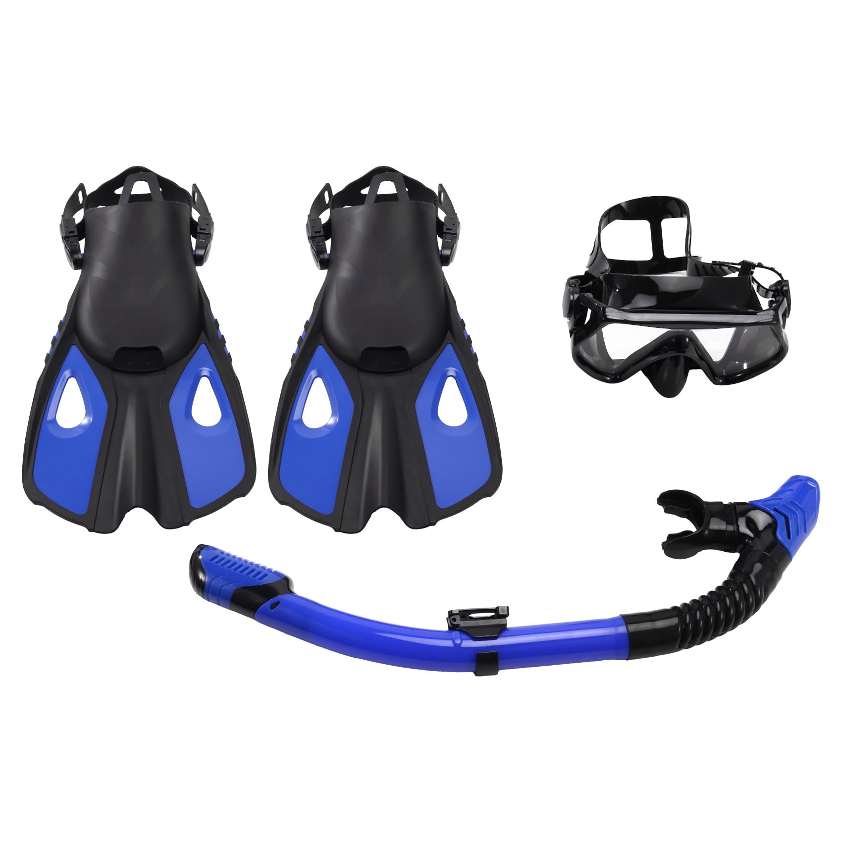 Juego Esnórquel Adulto Juego Snorkel Adultos Antivaho - Máscara Panorámica 180° Con Tubo Seco Y Cristal Templado Vidrio Templado Snorkel