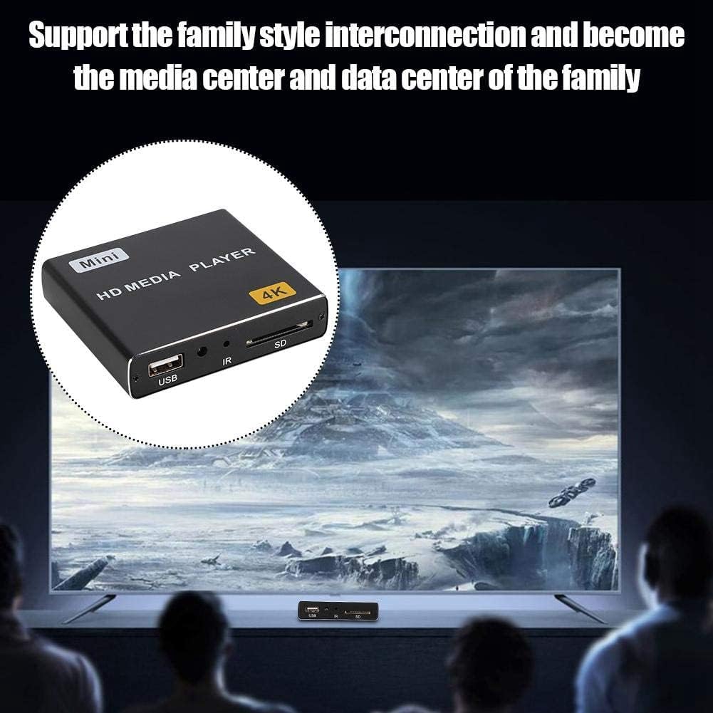 Mini 4K HDD Media Player Car U Disk Player 1080P con Unità USB/Schede SD Spina UE