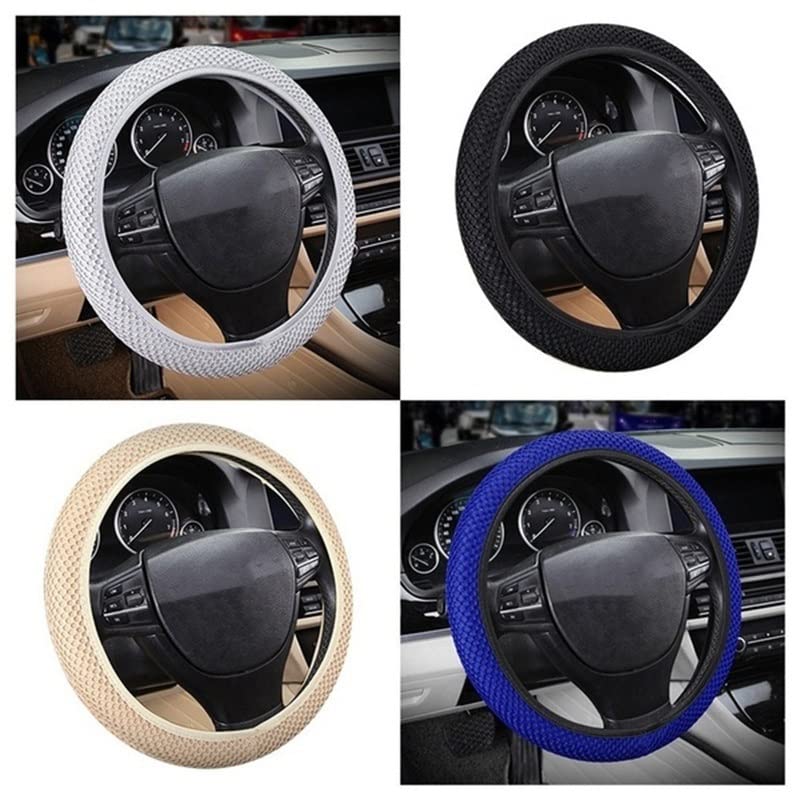 DEIHEI Steering Wheel Cover 1Pcs 38cm Four Seasons Stonego Car Steering Wheel Cover Breathable Sandwich Fabric Universal Steering Wheel Protector Steering Wheel Protector (Color : 3)