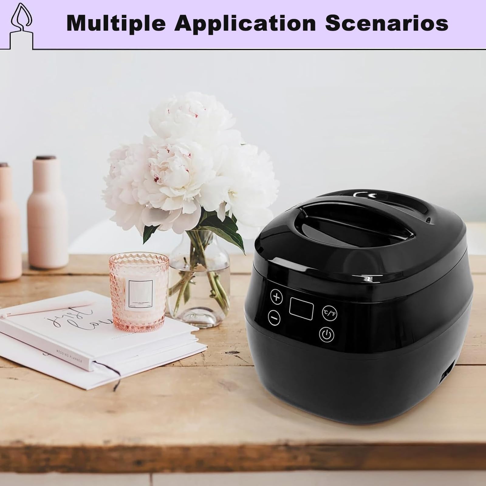1l Pentola Elettrica Per La Creazione Di Candele Di Cera Con Display Digitale Della Temperatura, Kit Per La Creazione Di Candele Con Fonditore Di Cera In Alluminio, Per Candele Profumate Fai Da