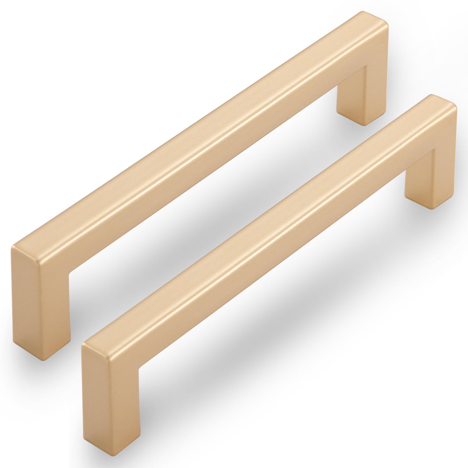L&lonpa 30 Pack Matte Gold Cabinet Pulls 128mm Hole Center Solid Aluminum Alloy Drawer Handles Modern Kitchen Bathroom Bedroom Cabinet Hardware