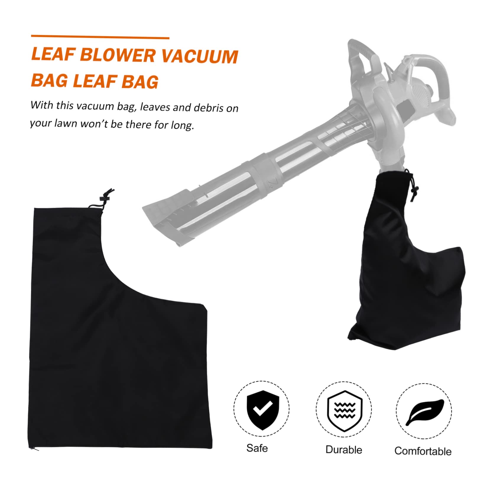 Yardwe 4 Pz Sacco raccolta foglie cadute borsa a foglia in tessuto oxford buster spolverino spazzatura vuoto borsa per foglia caduta sacchetti per soffiatori di foglie Panno Oxford Black